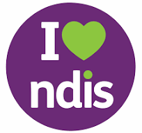 Stirling Supports | Registered NDIS provider | NDIS logo Purple circle with I heart ndis