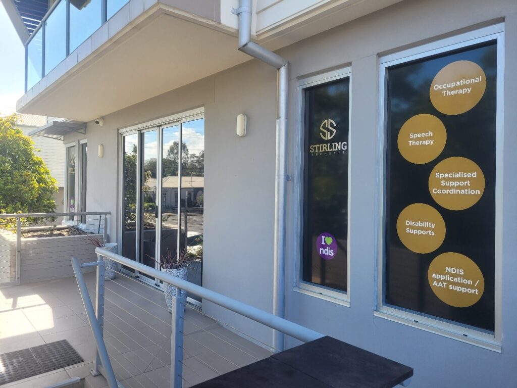 Gold Coast Stirling Supports office front door - right side view